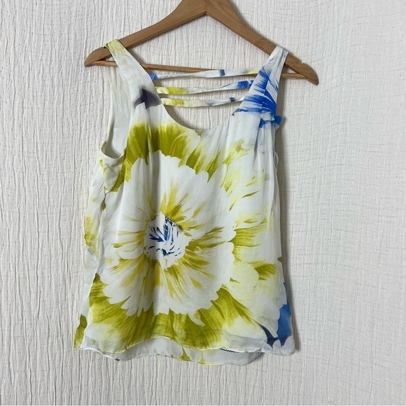 Leifsdottir Anthropologie 100% Silk Floral Tank 2 - Picture 2 of 5